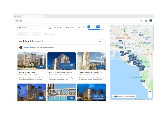 Google hotel booking