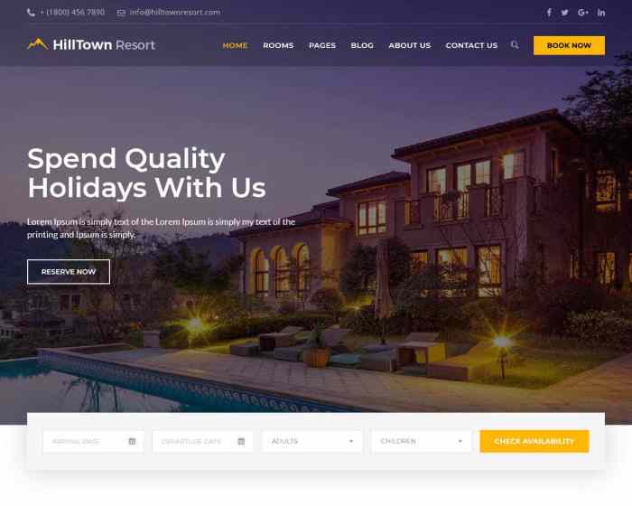 Hotel website templates top booking 2020 sites blog colorlib mistakes web design hostel resort luxury