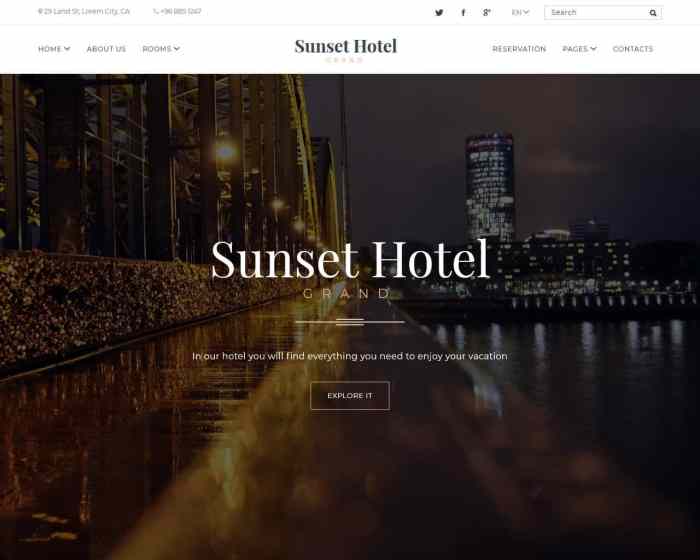 Best hotel website
